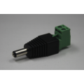 Green L Type with Screw 12V 5.5/2.1mm Male and Female DC Power Connector